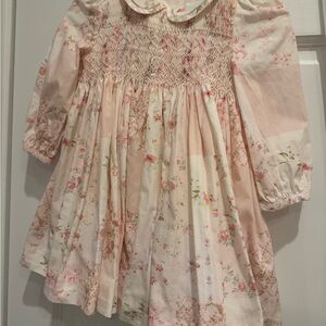 Polo by Ralph Lauren Floral Kids Dress - Pink and White